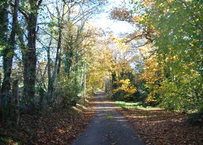 balade en novembre au départ du Ranch des Lacs Hotel à la campagne