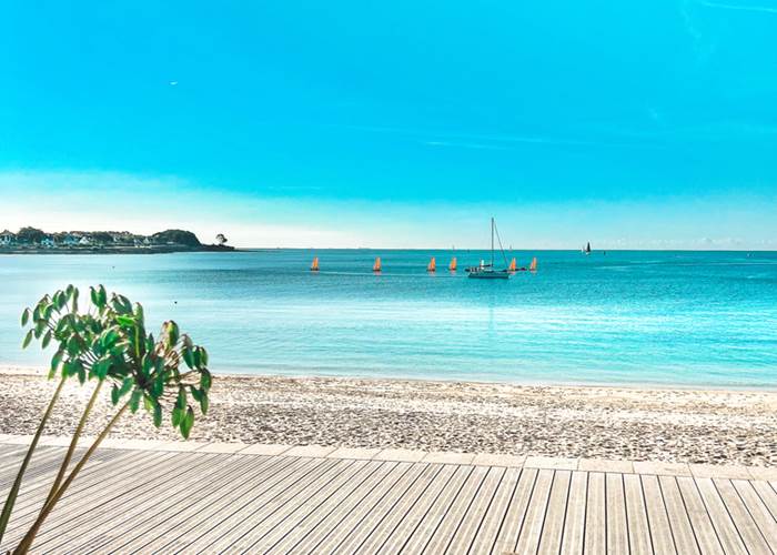 La corniche et la grande plage du Trez Bénodet