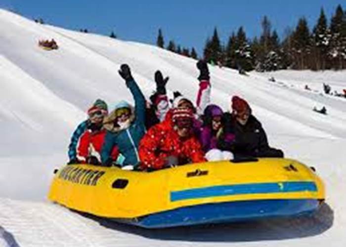 glissades d'hiver