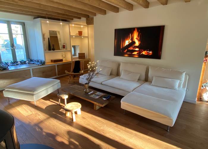 Salon avec écran Frame