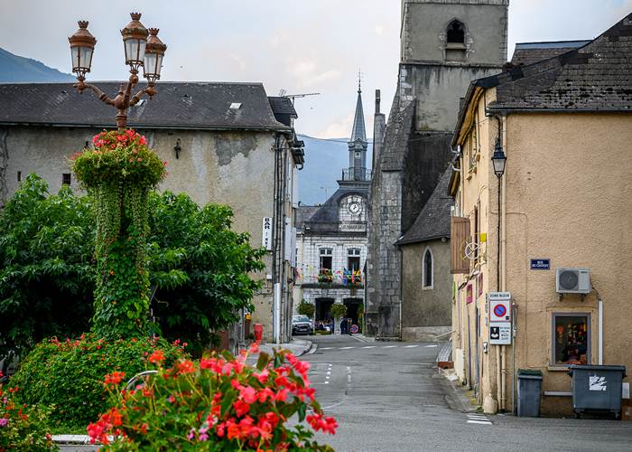 Vue sur le village d'Arudy depuis la rue du moulin