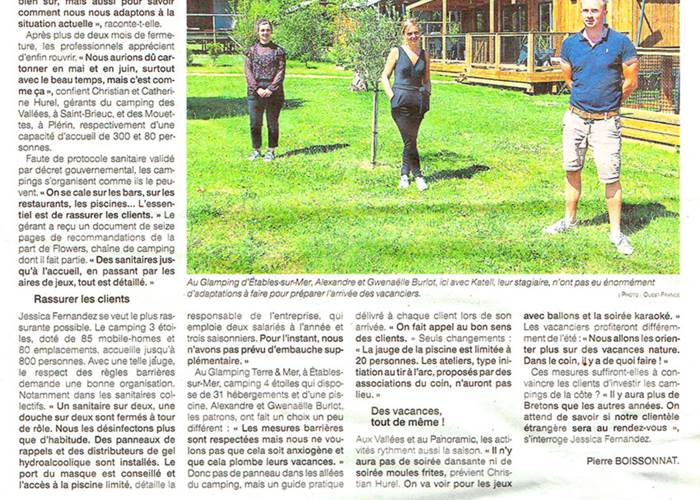 Ouest France du 14 juin 2020-news