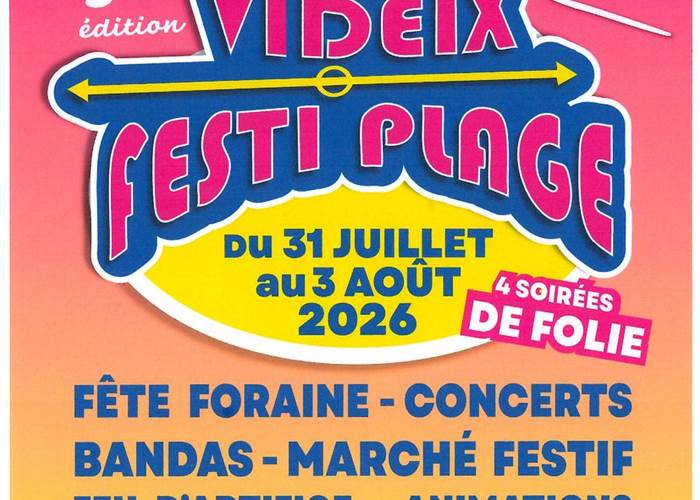 Affiche programme Festiplage 2026 concerts gratuits