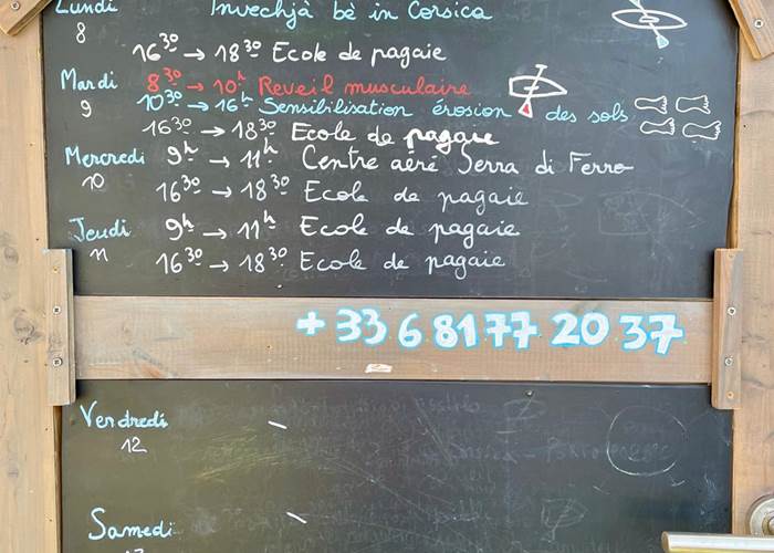 Programme kayak paddle Abbartello 8 au 14 juillet 2024