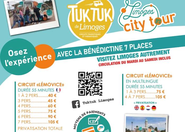 Découverte de Limoges en Tuk Tuk