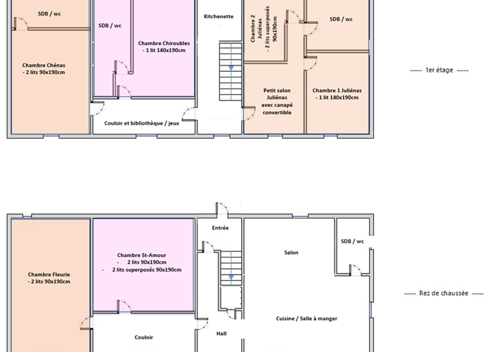 Plan Gîte Raisin Rose