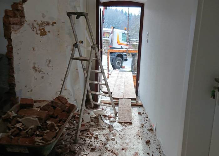 L'entrée du Biergarten