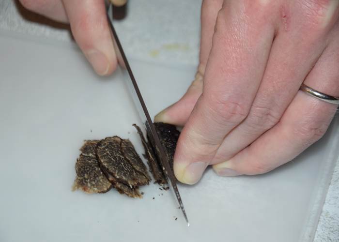 Découpe de truffe fraiche