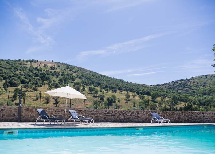 piscine de 6 x 14m avec une grande terrasse de 300m²