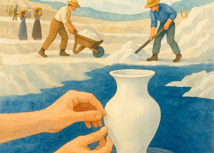 Kaolin : de la carrière à la porcelaine