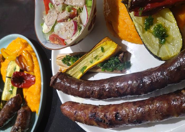 Figatellu Grillé & Saucisses Fumées / Table d'Hôtes Domaine Cardu Corse