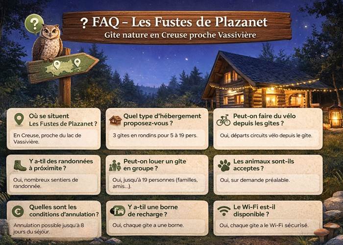 FAQ Les Fustes de Plazanet
