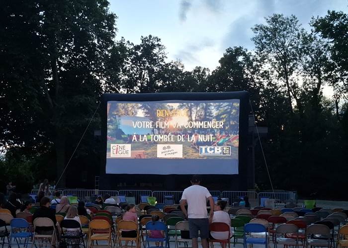 Fichier : cinema-plein-air-romilly-sur-seine-juillet.jpg ALT : Cinéma de plein air à Romilly-sur-Seine en juillet, sortie familiale accessible depuis La Gare de Lurey Conflans