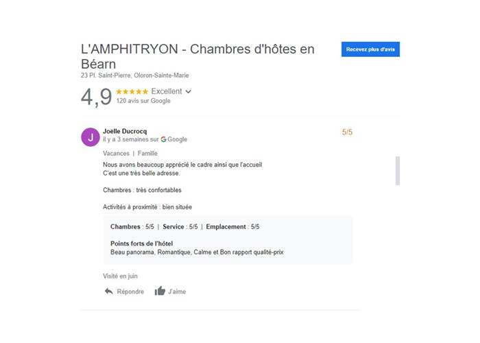 Chambres d'hôtes l'Amphitryon - Très bon rapport Qualité/Prix, chambres spacieuses et confortables