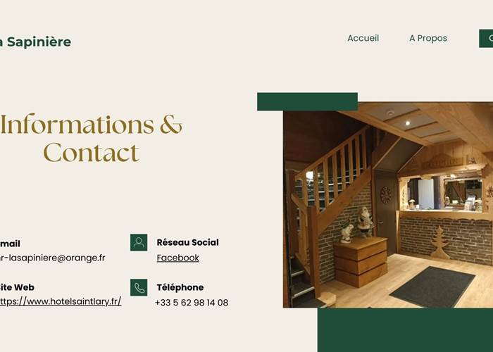Contact Hôtel La Sapinière d’Espiaude – Saint-Lary-Soulan (Pyrénées).