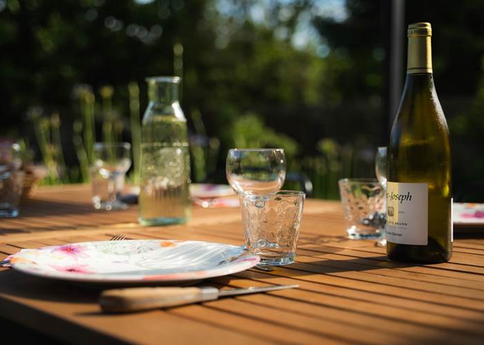 Le diner sur la terrasse