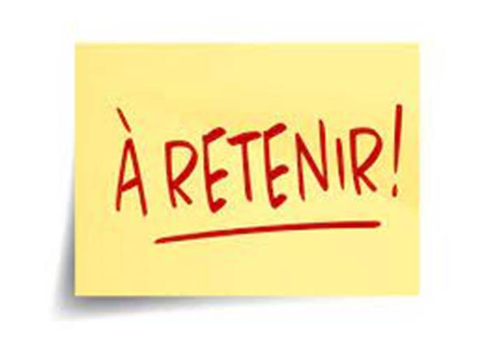 A retenir !
