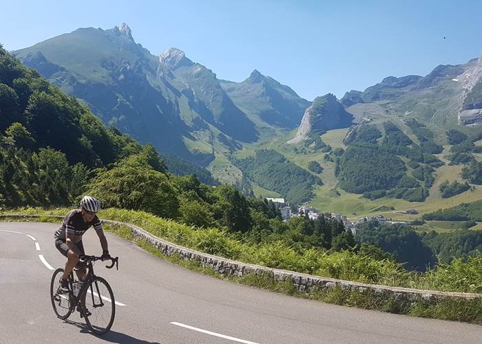 Vélo sur le col d'Aubisque