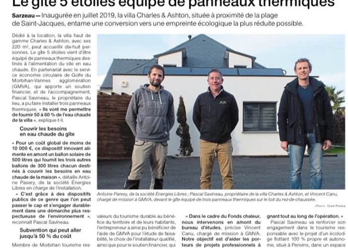 parution Ouest-France panneaux thermiques