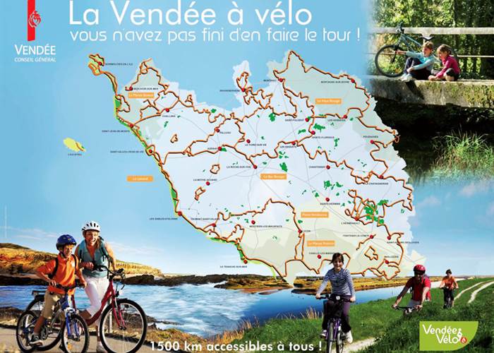 Cartographie des pistes cyclables de Vendée