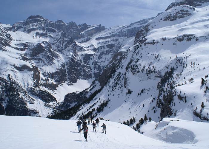 Randonnée en hiver à Gavarnie