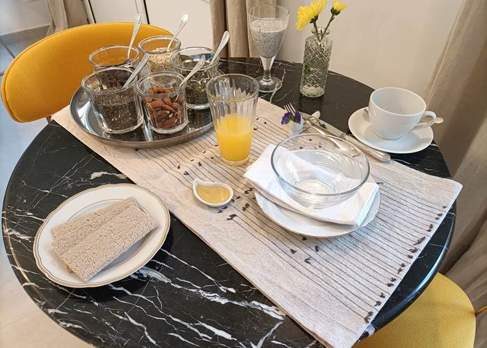 Villa Buffon Angers petit déjeuner option Bien-Être