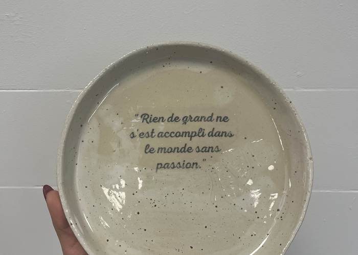 Week-end céramique - assiette décorée/peinte à la main