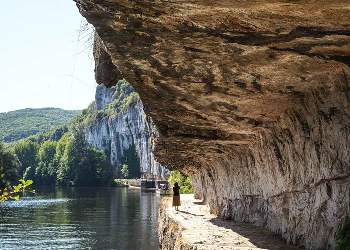 Chemin de halage entre Bouziès et St Cirq Lapopie