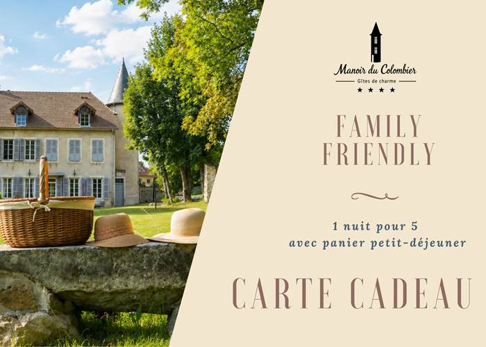 Carte cadeau Family Friendly pour 5 au Manoir du Colombier