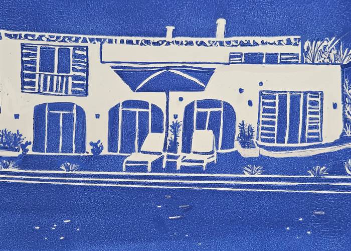 Linogravure de la maison