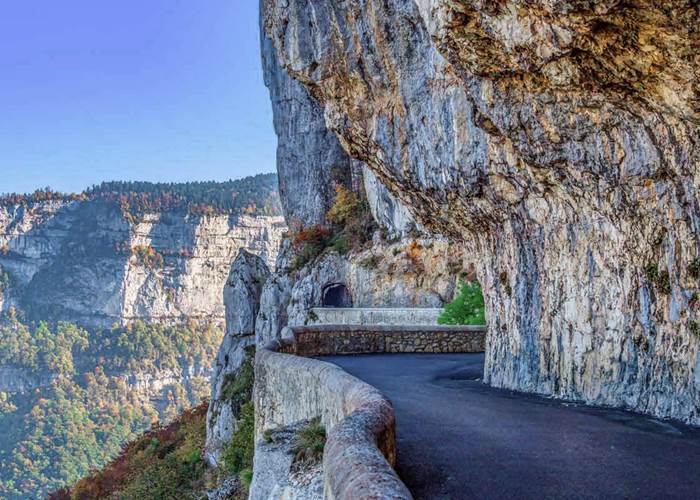 La route de Combe Laval dans le Vercors