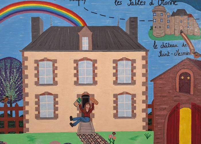 dessin le Quatre feuilles gite maisons de famille proche puy du fou