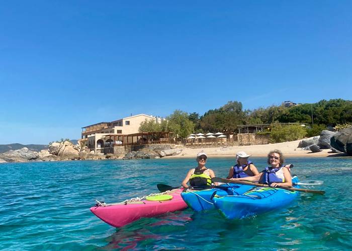 Abbartello kayak paddle longe cote Corse