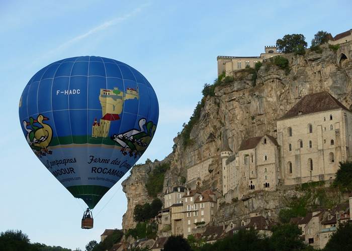 Décollage devant Rocamadour