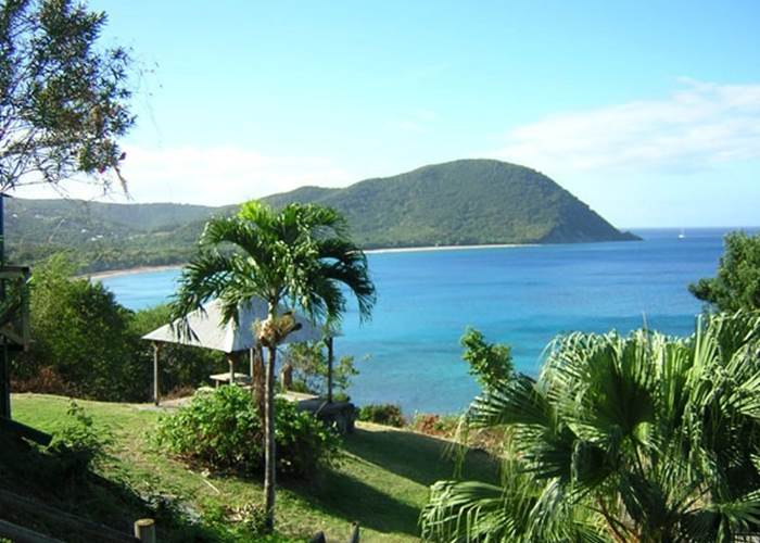 La plage de Grande Anse vue depuis le point de vue de Gadet