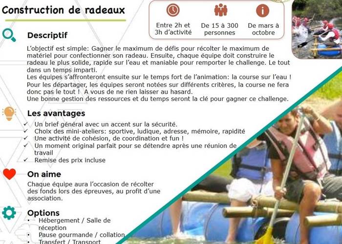 Construction de Radeaux