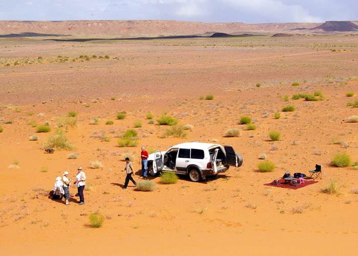 Pause pique-nique dans les dunes