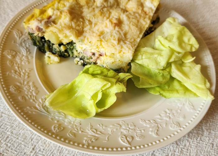 QUICHE AU CHEVRE ET EPINARD