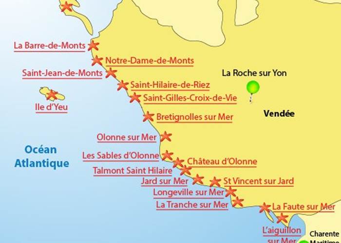 Cartographie des plages de Vendée