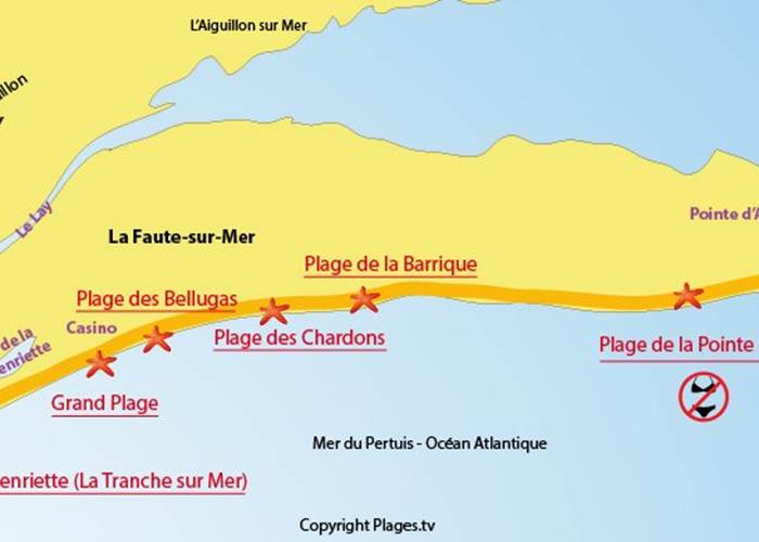 Cartographie des plages de la Faute sur Mer