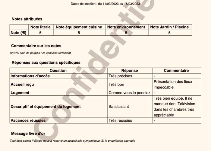Séjour du 11 au 18/03/2023