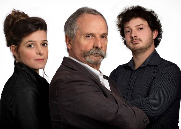 Alain, Clémentine et Bastien Baud