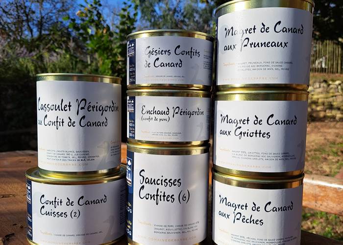 Conserves d'oie et de canard du Domaine de Barbe