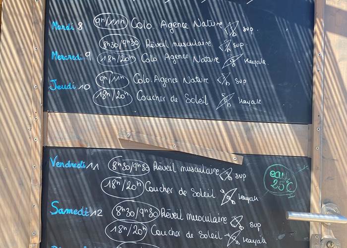 Abbartello kayak paddle Corse programme encadré Semaine 32