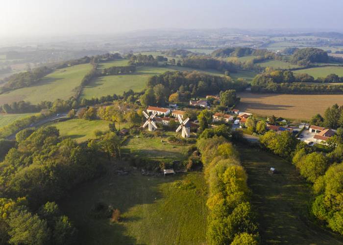 Vue aérienne des moulins