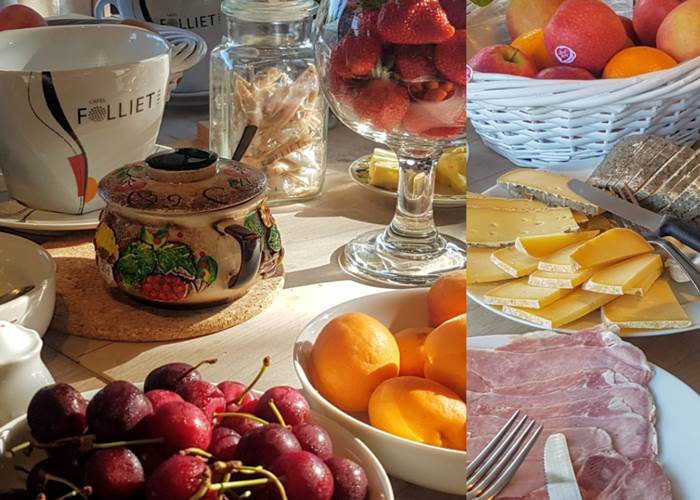 Brunch gourmand du dimanche matin, Maison d'Hôtes Le Ranch des Lacs. J'ai du Charme et du Caractère