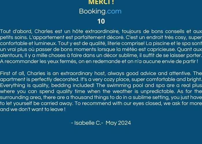 Booking.com 9.8 (more than 40 reviews)
