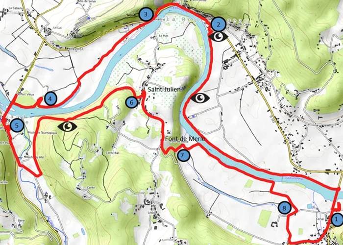 Boucle Domme-Cénac-La Roque-Gageac-Castelnaud-retour