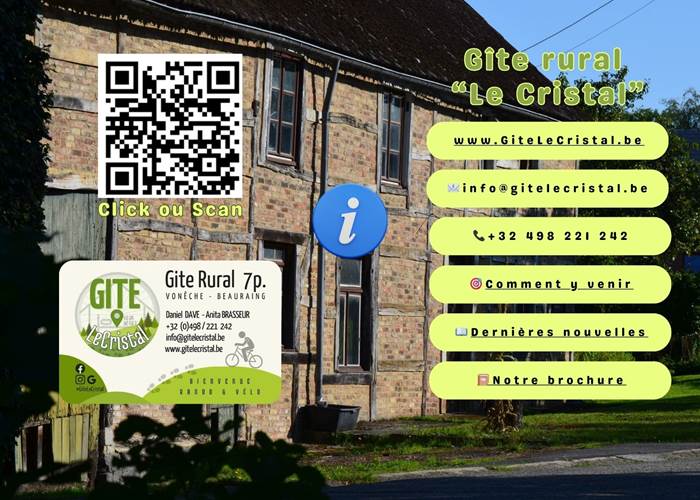 Carte de visite gite le cristal