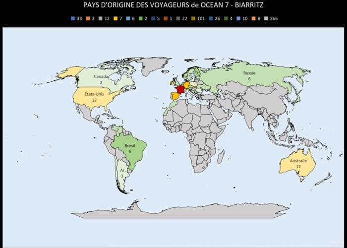 Les pays d'origine de nos Voyageurs